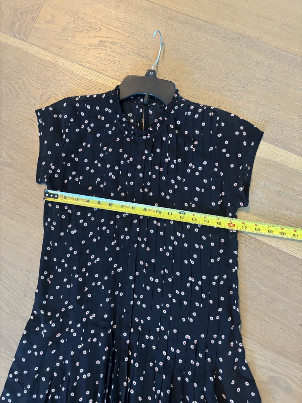 J. Crew Pintuck shift dress midnight floral print XXS NWT NEW pleated Sleeves - Picture 10 of 12